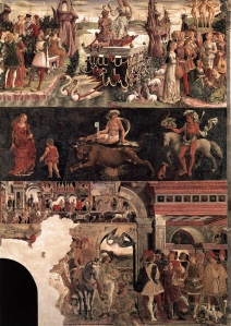 Francesco del Cossa, 'Allegory of April', Palazzo Schifanoia